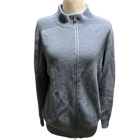 Gran Sasso Virgin Wool Zip Up Sweater Size L